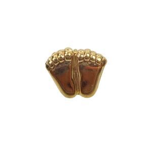 Gold Toned Tiny Precious Baby Feet Lapel Pin 1/2 Inch